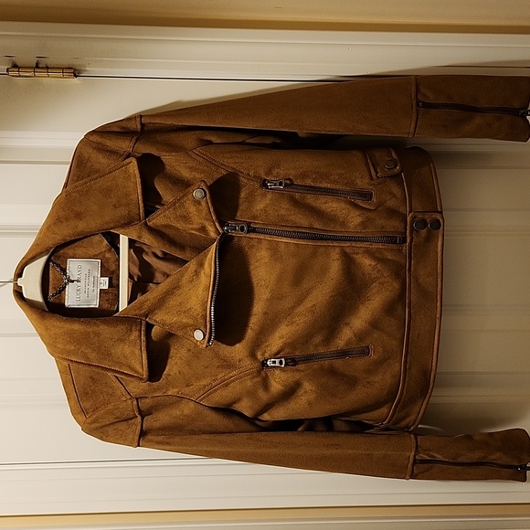 Lucky Brand Faux Suede Moto Jacket - Picture 14 of 16